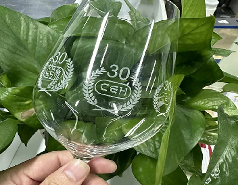 UV laser marking on glass
