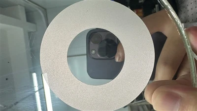 거울에 레이저 샌드블라스팅