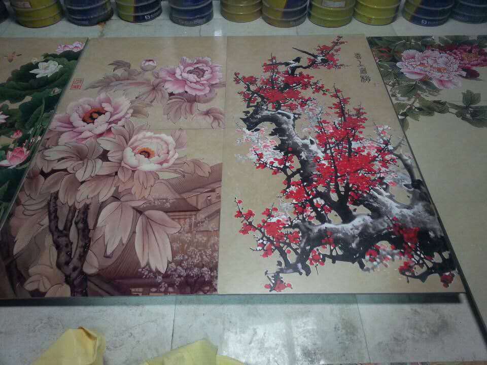 Laser engraving flowers pattern