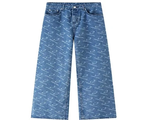 CO2 laser engraving on pants CO2 laser engraving on pants
