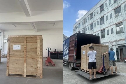 Large laser marker wooden case package